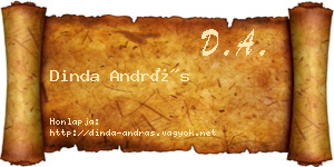 Dinda András névjegykártya